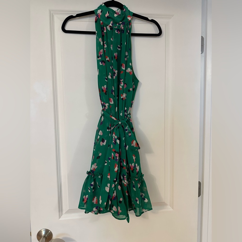 Vici green halter dress
